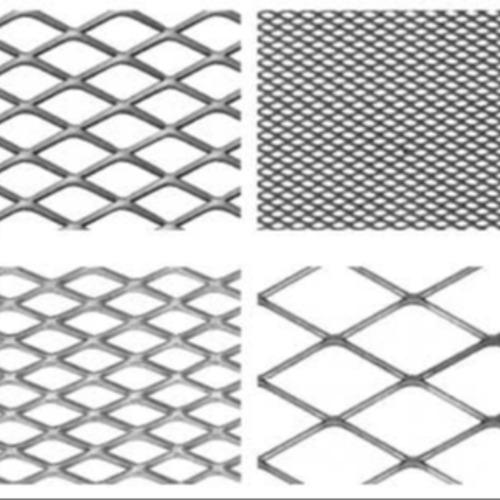 Malla metal desplegado negro 42x3.8x2mm x 1 mt