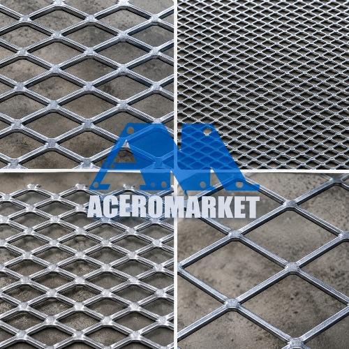 Malla metal desplegado aluminio 10x5x2x1mmxmt